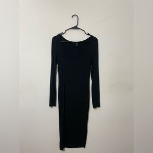 NWOT Forever 21 Knit Black Maxi Dress!